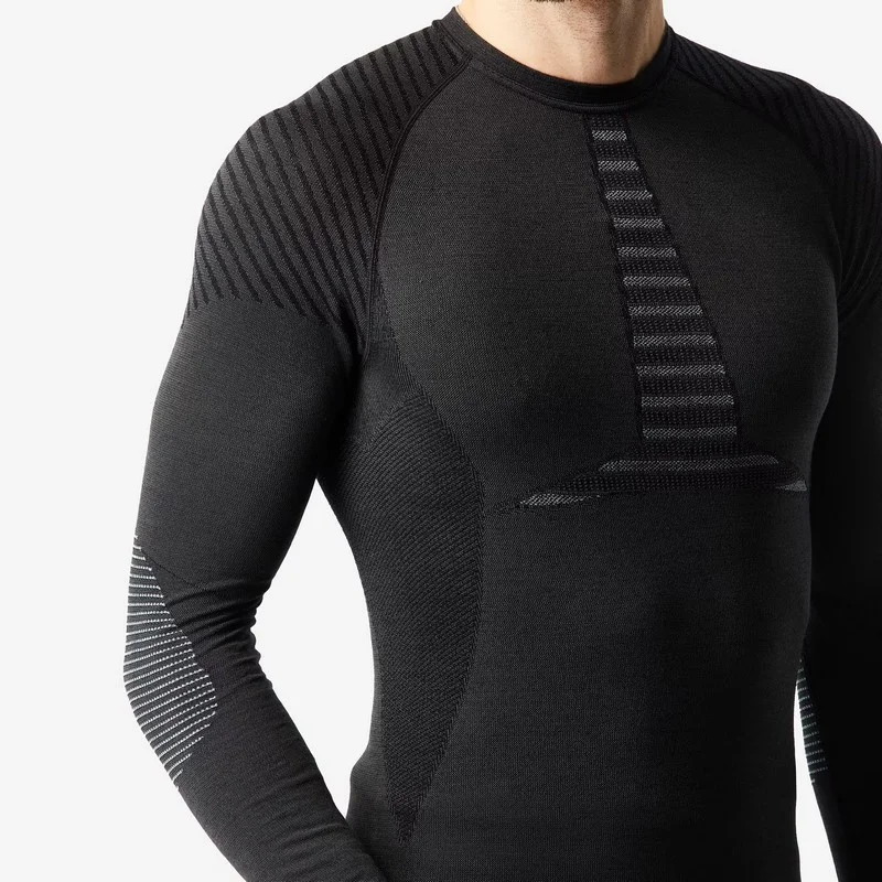 Camiseta térmica transpirable de lana merino BL900 WEDZE - Imagen 4