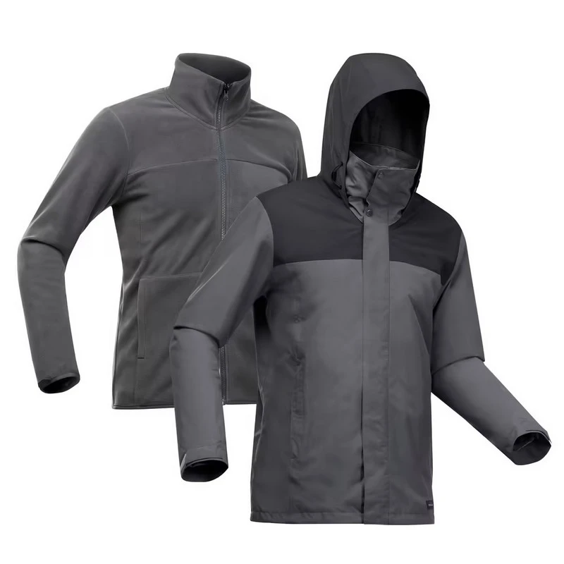 Casaca impermeable 3 en 1 (0°C) Forclaz TRAVEL100 - Imagen 2