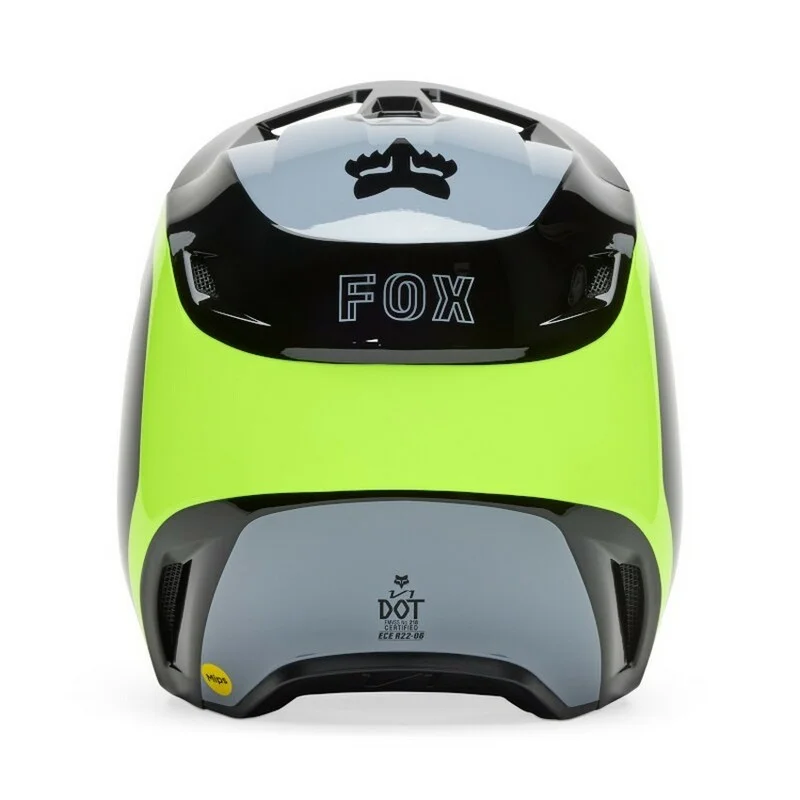 CASCO FOX V1 FLOW NEGRO AMARILLO - Imagen 5