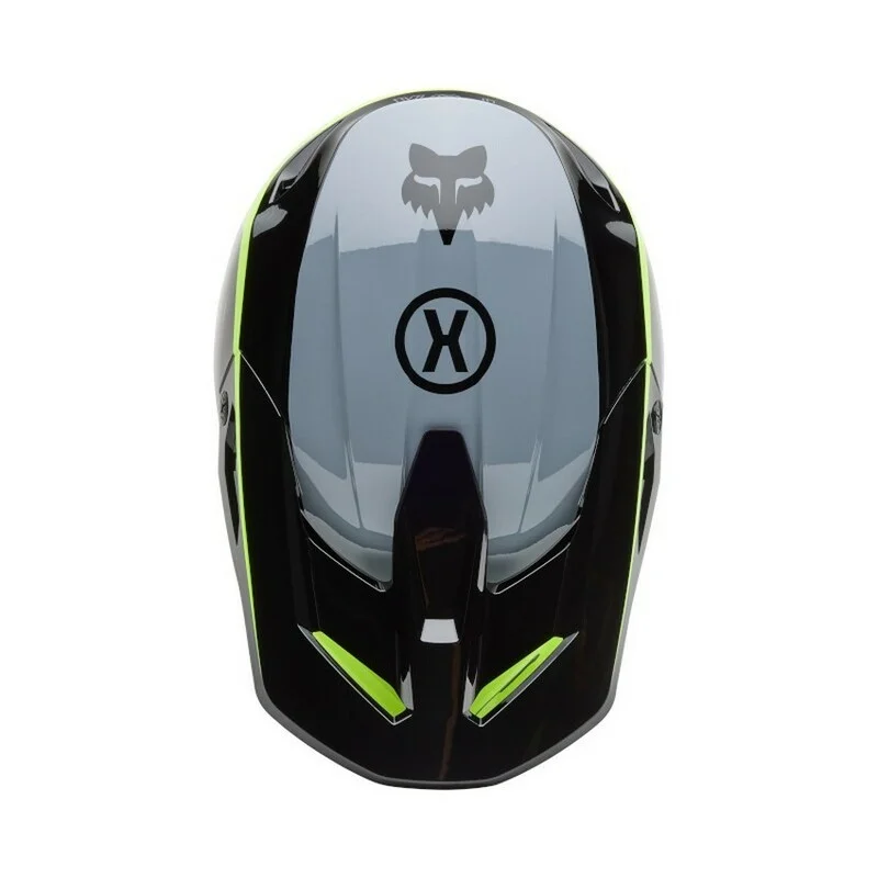 CASCO FOX V1 FLOW NEGRO AMARILLO - Imagen 6