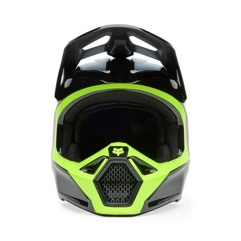CASCO FOX V1 FLOW NEGRO AMARILLO - Imagen 4