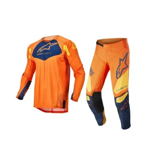 TRAJE ALPINESTARS TECHSTAR FACTORY NARANJA AZUL